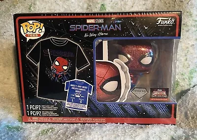 Buy Funko Pop! Tees Spiderman No Way Home T-Shirt Bobble Head Set Size Large • 42.42£