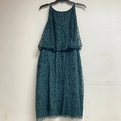 Buy Papell Boutique Womens Sleeveless Beaded Maidi Dress Sz 18 Color Destiny Emerald • 63.50£