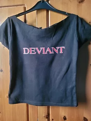 Buy Pitchshifter DEVIANT Black Upcycled Tee Size S OOAK Goth Emo Punk Rock Fetish • 15£
