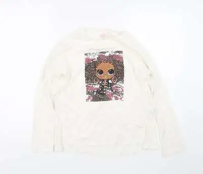 Buy Lol Dolls Girls White Cotton Basic T-Shirt Size 12 Years Round Neck • 3.37£