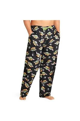 Buy Disney Mens Mandalorian Lounge Bottoms All Over Print Pyjama Pants Cotton Soft • 16.99£