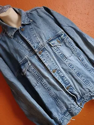 Buy Bargain Retro Genuine 1980s Only Blue Unisex Denim Jacket L Stone Washed • 4.99£