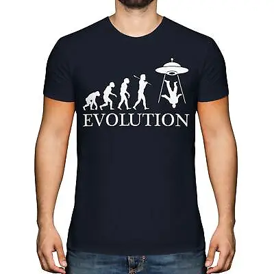 Buy Ufo Invasion Evolution Of Man Mens T-shirt Tee Top Gift Alien Space Ship Craft • 9.95£