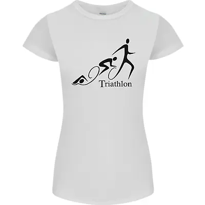 Buy Triathlon Running Swimming Cycling Womens Petite Cut T-Shirt • 8.75£