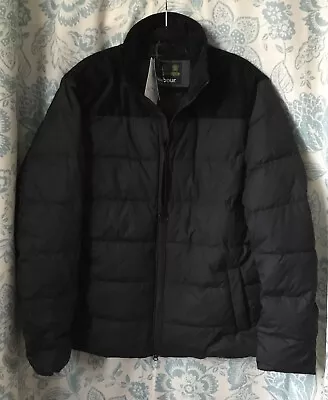 Buy Barbour Quilted Jacket  Coat Black Cord Collar Fibre Down Size XL RRP £179 • 99.99£
