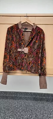 Buy Diesel Ladies, Vintage, Cotton Velvet Floral Pattern Jacket. Size L • 29£