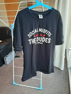 Buy The Dudes T Shirt, Social Misfits Embroided T Shirt, Size Medium • 13£
