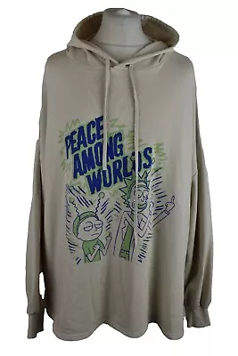 Buy RICK AND MORTY Beige Hoodie One Size Pullover Outdoors Outerwear Menswear • 16.20£