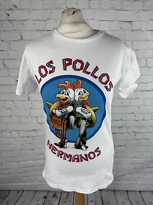 Buy Los Pollos Breaking Bad White T Shirt Men's Size Small Short Sleeve (HC21) • 9.99£