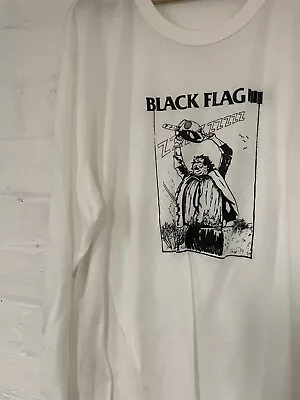 Buy Black Flag Leatherface T-shirt Size 2XL Never Worn Raymond Pettibon Punk • 4£