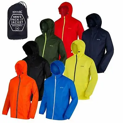 Buy Regatta Mens Pack-it In A Bag Packable Waterproof Jacket Outdoor Pack A Mac Size • 24.99£