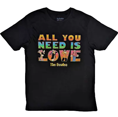 Buy The Beatles Official T-Shirt Yellow Submarine All You Need Is Love Stacked • 16.90£