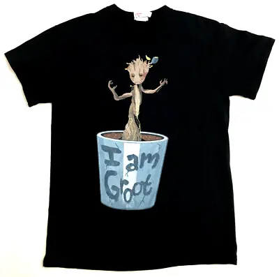 Buy Guardians Of The Galaxy I Am Groot Baby Men's Printed Black T-Shirt Medium • 10£
