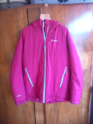 Buy Berghaus AQ2 Ladies Thick Padded Winter Jacket Anorak Hooded Hot Pink 18 VGC • 29.99£