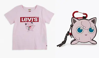 Buy Levi's X Pokemon Jiggly Puff Clip-On Mini Bag And Jiggly Puff Big Girls T-Shirt • 60.32£