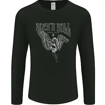 Buy Rock N Roll Angel Mens Long Sleeve T-Shirt • 10.99£