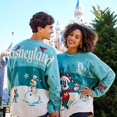 Buy Adult Disneyland Mickey Mouse Holiday Spirit Jersey Sweater Christmas Size M • 53.95£