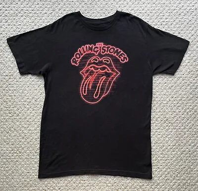 Buy THE ROLLING STONES Graphic T-Shirt Top Black Red Music T Shirt - Size Medium M • 3.99£