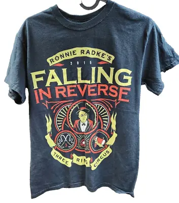 Buy Falling In Reverse, Ronnie Radke's 3 Ring Circus Tour 2015 Tee Shirt Small • 7.58£