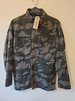 Buy Levi's Denim 30s Style Chore Jacket Mens SMALL Camouflage Button Cotton BNWT • 59.99£