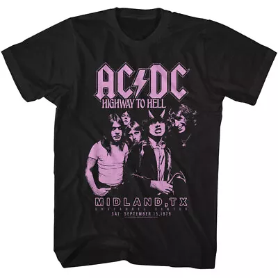 Buy ACDC Highway To Hell Midland TX Sept 1979 Men's T Shirt Rock Music Concert Merch • 42.14£