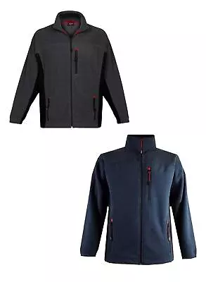 Buy Espionage Men's Big Size Textured Effect Fleece Full Zip Jacket 2XL - 8XL • 47.95£