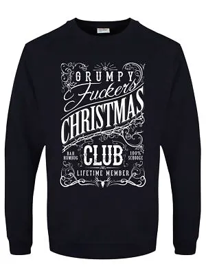 Buy Grumpy F*ckers Christmas Club Mens Navy Blue Christmas Jumper-XXL (44 -46 ) • 19.99£