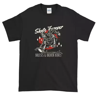 Buy Death Skate Flip Skull Gnarly Tattoo Punk Bones Hip Hop Funny Unisex T-shirt 032 • 12.99£