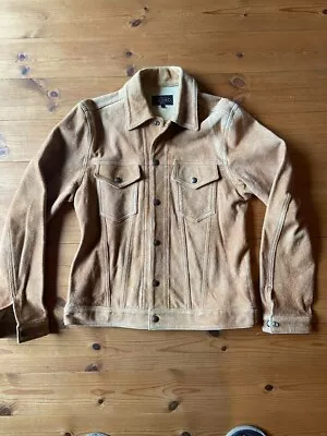 Buy BEAMS PLUS Goat Leather Jacket Men Size L Beige Made In China • 291.99£