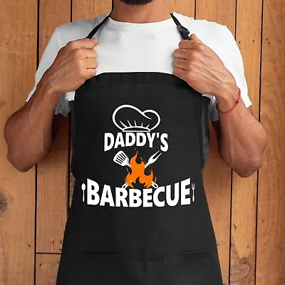 Buy Daddy's Barbeque Apron Funny BBQ Birthday Party Dad Father's Chef Cooking Gift • 13.49£
