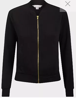 Buy Miss Selfridge Ladies Jersey Bomber Light Summer Jacket - Size 6 8 10 12  (UK) • 14.99£