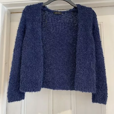 Buy New Look Small Women’s Blue Sparkly Fluffy Cardigan/ Shrug - Christmas - Evening • 5£