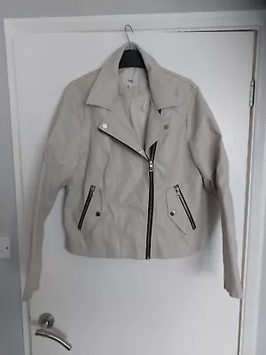 Buy River Island Ladies Size 18 Leather Look Biker Jacket • 14.99£
