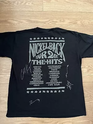 Buy Nickelback Signed 2013 The Hits Tour T-shirt • 80£