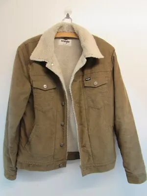 Buy Wrangler Light Brown Sherpa Jean Jacket With Faux Sheepskin Lining - Small • 20£