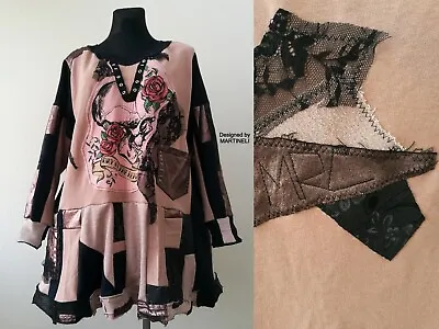 Buy Plus Size Skull Dress 3xl Maxi Pink Sweatshirt Dress Gothic Skull Dress Women • 153.56£
