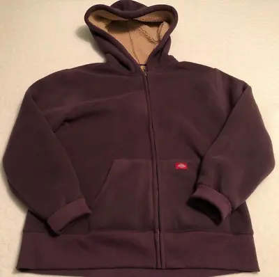 Buy Dickies Women's Sweater Hoodie Jacket Size L Purple Full Zip Knit Outdoor Active • 21.47£