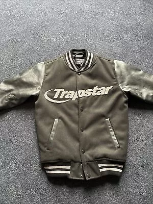 Buy Trapstar Hyperdrive Varsity Jacket Black Grey Size : XS New Condition • 20£