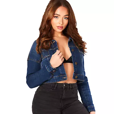 Buy New Womens Denim Cropped Jackets Jeans Ladies Casual Jacket Outwear Coat • 32.99£