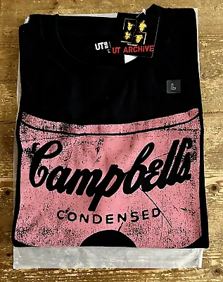 Buy UNIQLO T-Shirt Size L BLACK - Andy Warhol Campbell's Tomato Soup Can/Tin *BNWT* • 16.49£