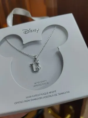 Buy Disney Store Silver Plated Initial  U  Swarovski Crystal Necklace • 7£