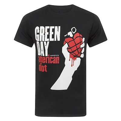 Buy Green Day T-Shirt Band American Idiot Album New Black Official • 14.95£