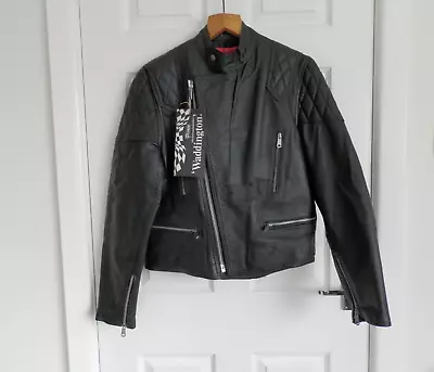 Buy Unworn - Genuine Vintage 1980's Waddington Goat Skin Leather Biker Jacket Medium • 159.95£