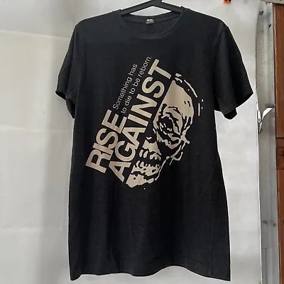 Buy Rise Against T Shirt Something Has To Die To Be Reborn Size Medium Grey • 19.99£