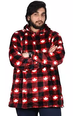 Buy Hoodie Blanket Oversized Adults Giant Big Sherpa Hooded Sweatshirt Plush Warm • 13.49£