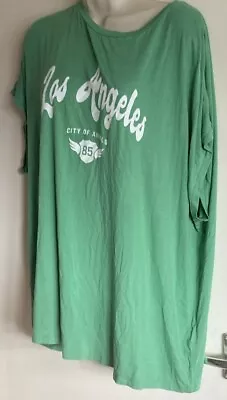 Buy Ladies Tu Green Los Angeles TShirt Size 24 • 9.99£