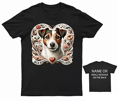 Buy Jack Russell Terrier Love Heart T-Shirt Adorable Dog Lover Tee Customisable • 14.95£