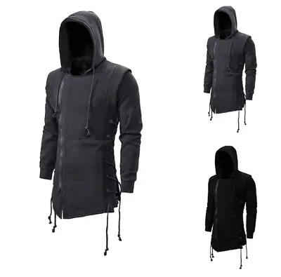 Buy Men's Hoodie Cosplay Zipper Coat Costume For Assassins Creed Hooded Lace Ups • 32.39£