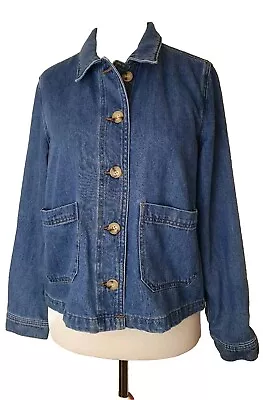 Buy Brand New TU  Cotton Utility Blue Denim Jacket Patch Pockets Size 12UK • 18£