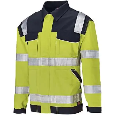 Buy Dickies Industry Hi Vis Work Jacket SA30015 Yellow/Navy • 29.99£
